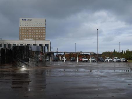 東北新幹線 新青森駅 タクシー乗り場 東北新幹線,北海道新幹線,新青森駅の写真素材