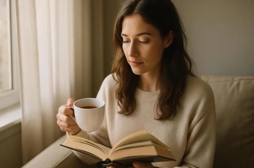 読書と紅茶の静かな時間 読書と紅茶の静かな時間の写真