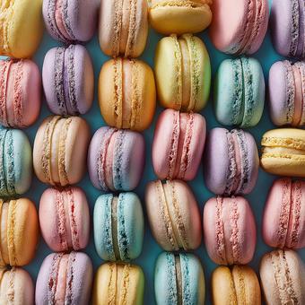 カラフルなマカロンの集合の写真