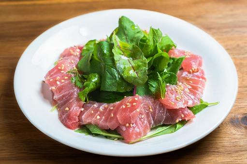 マグロのカルパッチョ マグロのカルパッチョ マグロ,カルパッチョ,刺身の写真素材