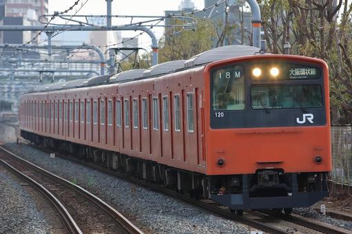 JR大阪環状線、201系車両 jr,大阪環状線,201系の写真素材