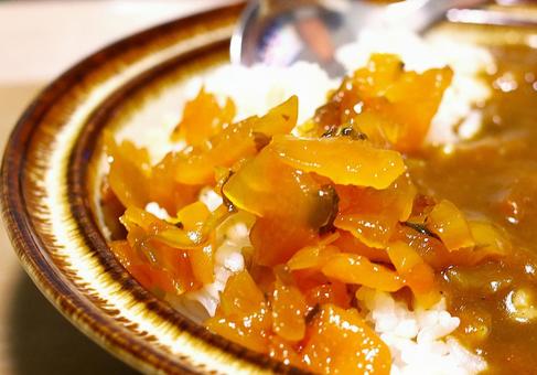 福神漬けたっぷりのカレー 福神漬けたっぷりのカレー カレー,ライス,福神漬けの写真素材