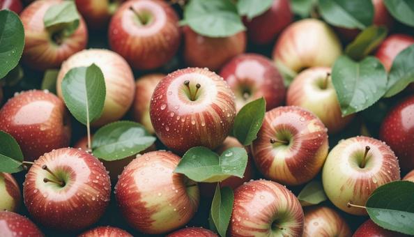 たくさんのリンゴ全面 たくさんのリンゴ全面の写真