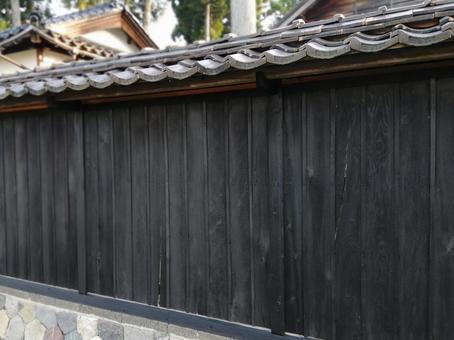 黒の木の板塀 黒の木の板塀 黒,板塀,塀の写真素材