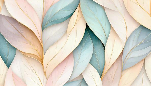パステルカラーの抽象的な葉の背景の写真