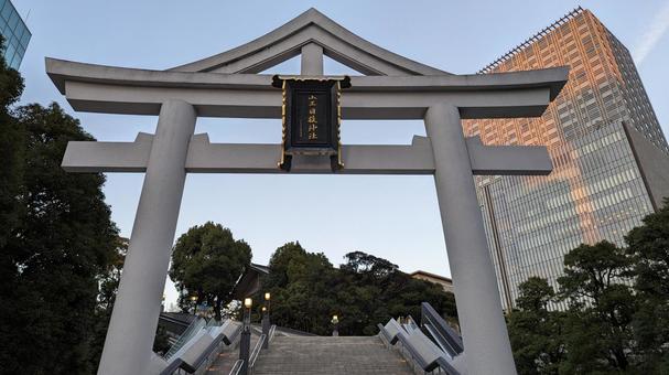 山王日枝神社 鳥居 日枝神社,東京観光,山王日枝神社の写真素材