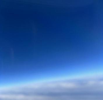 飛行機から見た空 飛行機から見た空の写真
