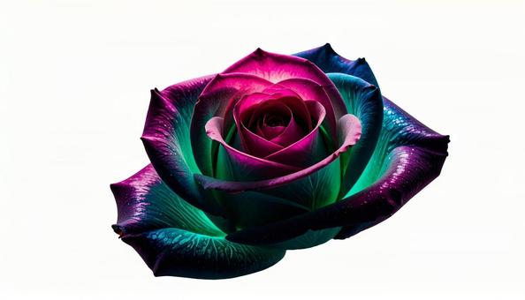 ネオンカラーの薔薇(背景透過) ネオンカラーの薔薇(背景透過)の写真