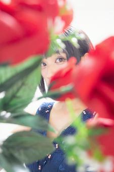 バラとモデル バラとモデル 推し活,メイク,女装の写真素材