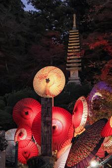 岡寺 岡寺,紅葉,十三重塔の写真素材