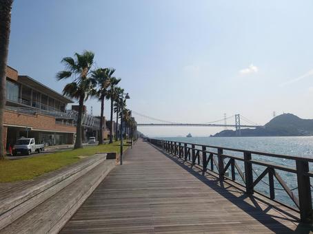関門海峡 関門海峡 関門海峡,唐戸市場,関門海峡大橋の写真素材