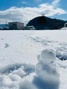 雪の世界 雪のせかい,雪だるま,自然の写真素材