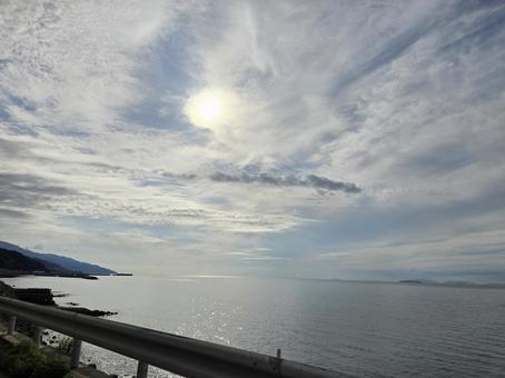 空と海 空,海,景色の写真素材