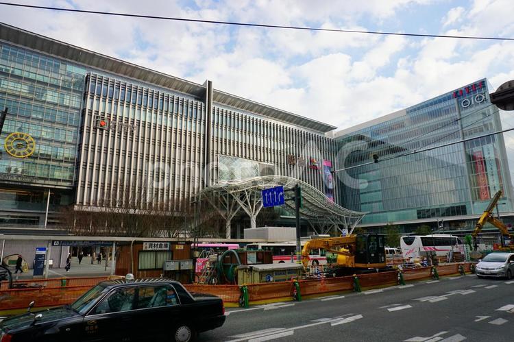 博多駅前の風景５（工事中） 福岡,博多駅,空の写真素材