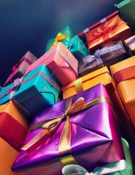 ギフトのイメージ(ポスター用) クリスマスプレゼント,プレゼント,ギフトの写真素材