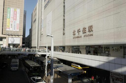 北千住駅西口 北千住,西口,晴れの写真素材