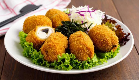 揚げ物 シソ巻きの写真