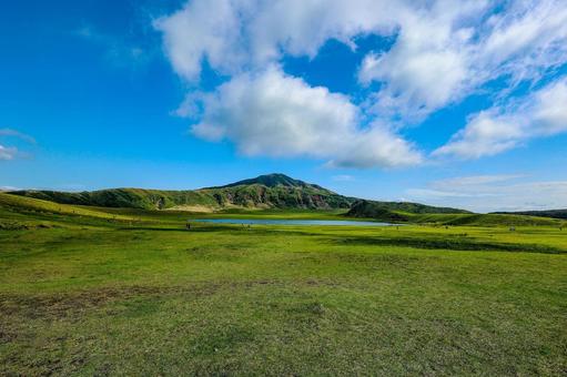 阿蘇 熊本,自然,ハイキングの写真素材