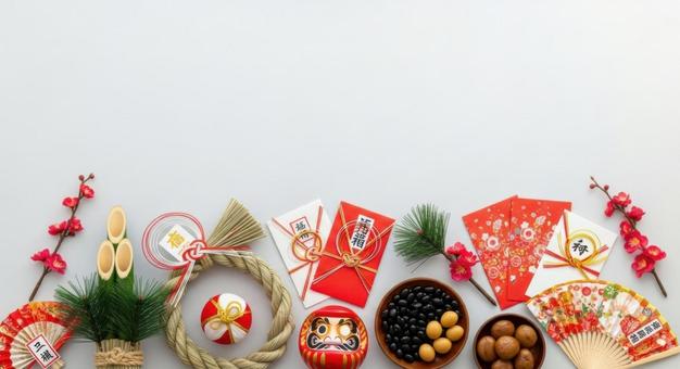 日本のお正月飾りセット 日本のお正月飾りセット の写真