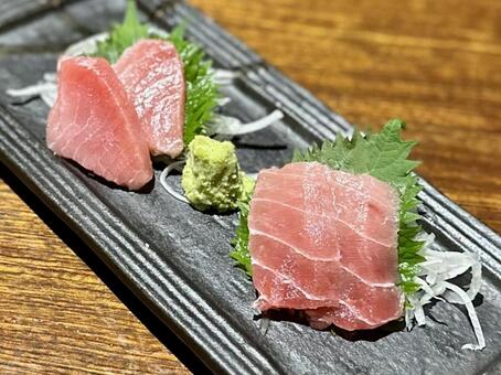 本まぐろ二種盛り食べ比べ 本まぐろ,まぐろ,マグロの写真素材