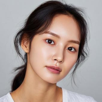 アジア人女性の健康的な肌 アジア人女性の健康的な肌の写真