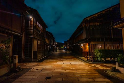 【石川】夜のひがし茶屋街 【石川】夜のひがし茶屋街 ひがし茶屋街,石川,金沢の写真素材