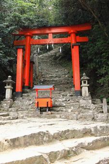 神倉神社石段と鳥居 神社,鳥居,観光地の写真素材