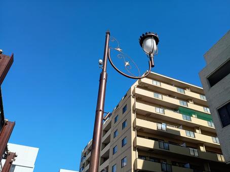 昼間の街灯 街灯,風景,空の写真素材