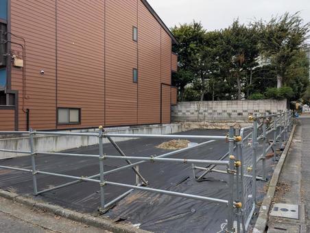 住宅街の空き地 住宅街の空き地 空き地,住宅街,更地の写真素材