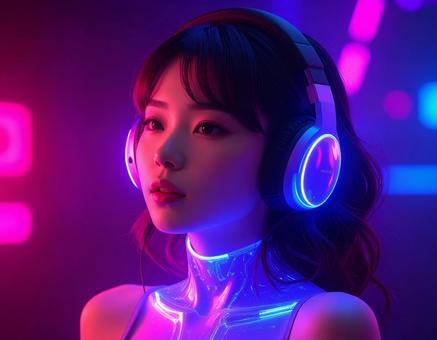 サイバーな女性 サイバーな女性の写真