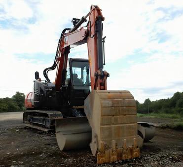 【風景写真】油圧ショベル 油圧ショベル,パワーショベル,ユンボの写真素材
