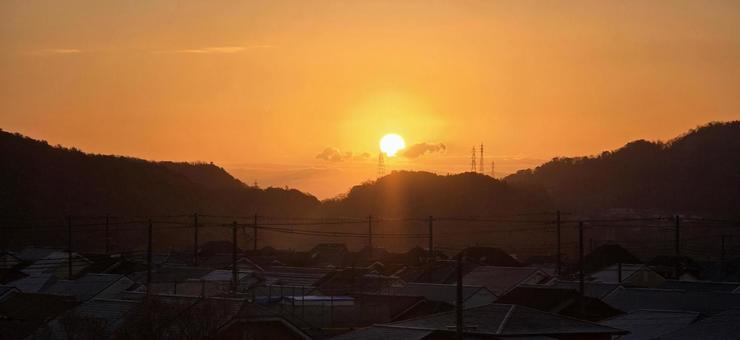 初日の出 初日の出 初日の出,日の出,朝焼けの写真素材
