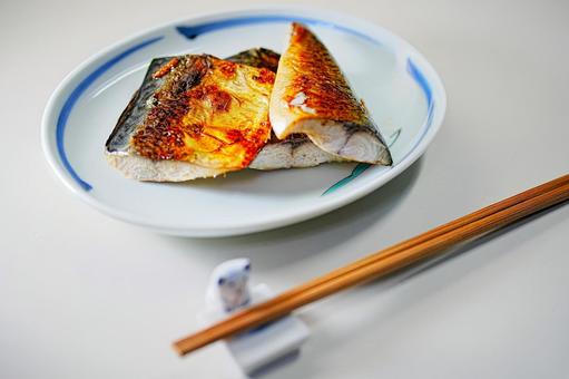 焼さば 焼さば 塩サバ,食卓,食事の写真素材