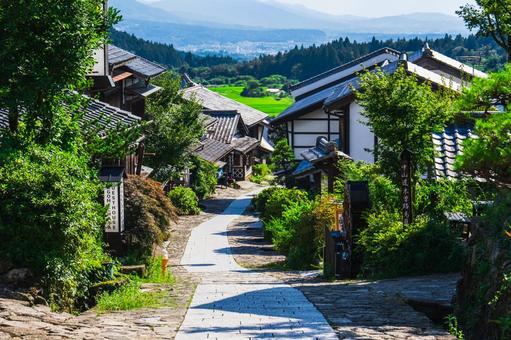 馬籠宿の風景 馬籠宿の風景の写真