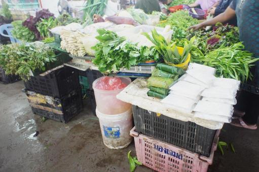 Photo, market, vegetables, basket, 