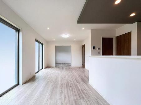 リビングダイニングとキッチン02 リビングダイニングキッチン,住宅,キッチンの写真素材