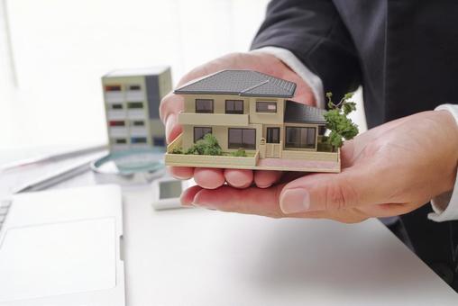 住宅購入や住宅ローンのイメージ素材 不動産査定,不動産鑑定士,土地家屋調査士の写真素材