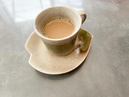 フレッシュ入りのコーヒー フレッシュ入りのコーヒーの写真
