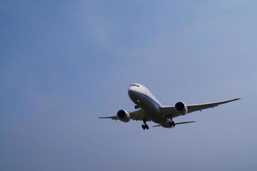 飛行機と青空 飛行機,青空,スペースの写真素材