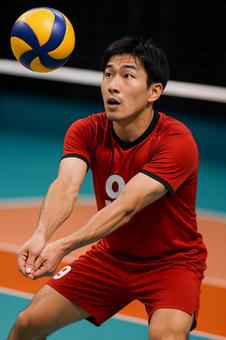 男子バレーボール選手の写真