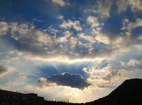 夕焼けと空 夕焼けと空の写真