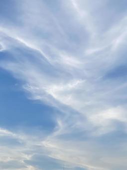 雲のある夕空 雲のある夕空の写真