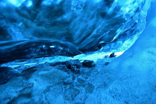 アイスランドの氷の洞窟、青い氷の世界﻿ 氷の洞窟,氷,洞窟の写真素材