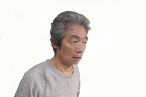 生活困窮シニア男性 シニア男性,生活困窮,年金の写真素材