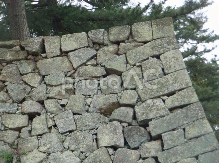 津城北多聞櫓石垣 津城の写真素材