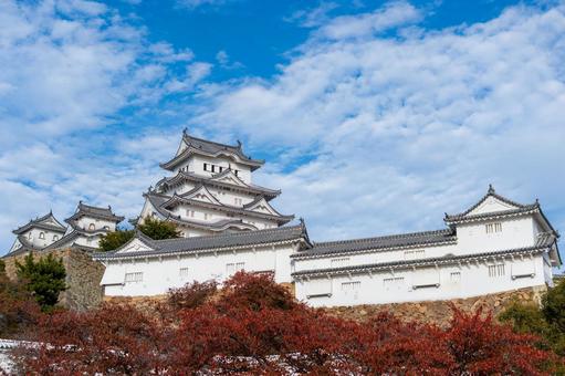 秋の姫路城 姫路城,日本,兵庫県の写真素材