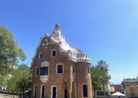 グエル公園の管理人の家(博物館) グエル公園の管理人の家(博物館) バルセロナ,スペイン,グエル公園の写真素材