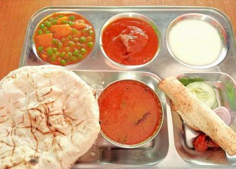 ネパール料理　ダルバート　3 ネパール料理,ダルバート,ネワール料理の写真素材