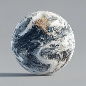 大陸と雲が鮮やかな地球の姿 大陸と雲が鮮やかな地球の姿の写真
