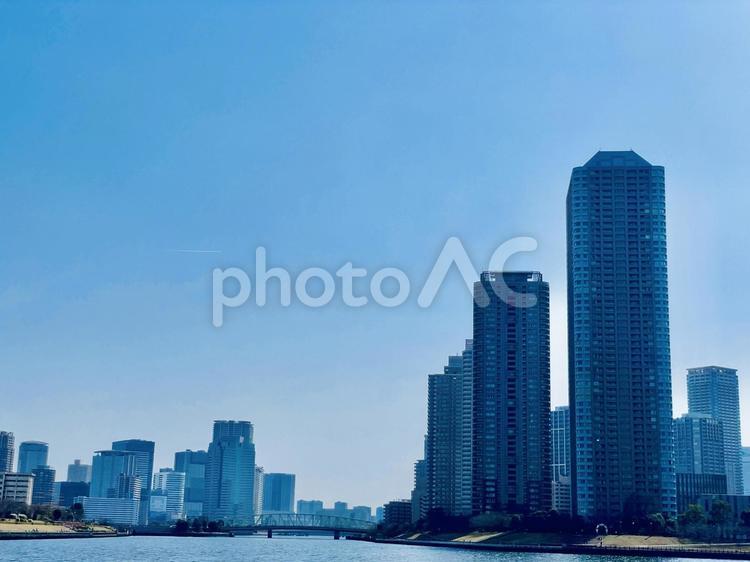 タワーマンションのある都市風景 タワーマンション,マンション,タワマンの写真素材
